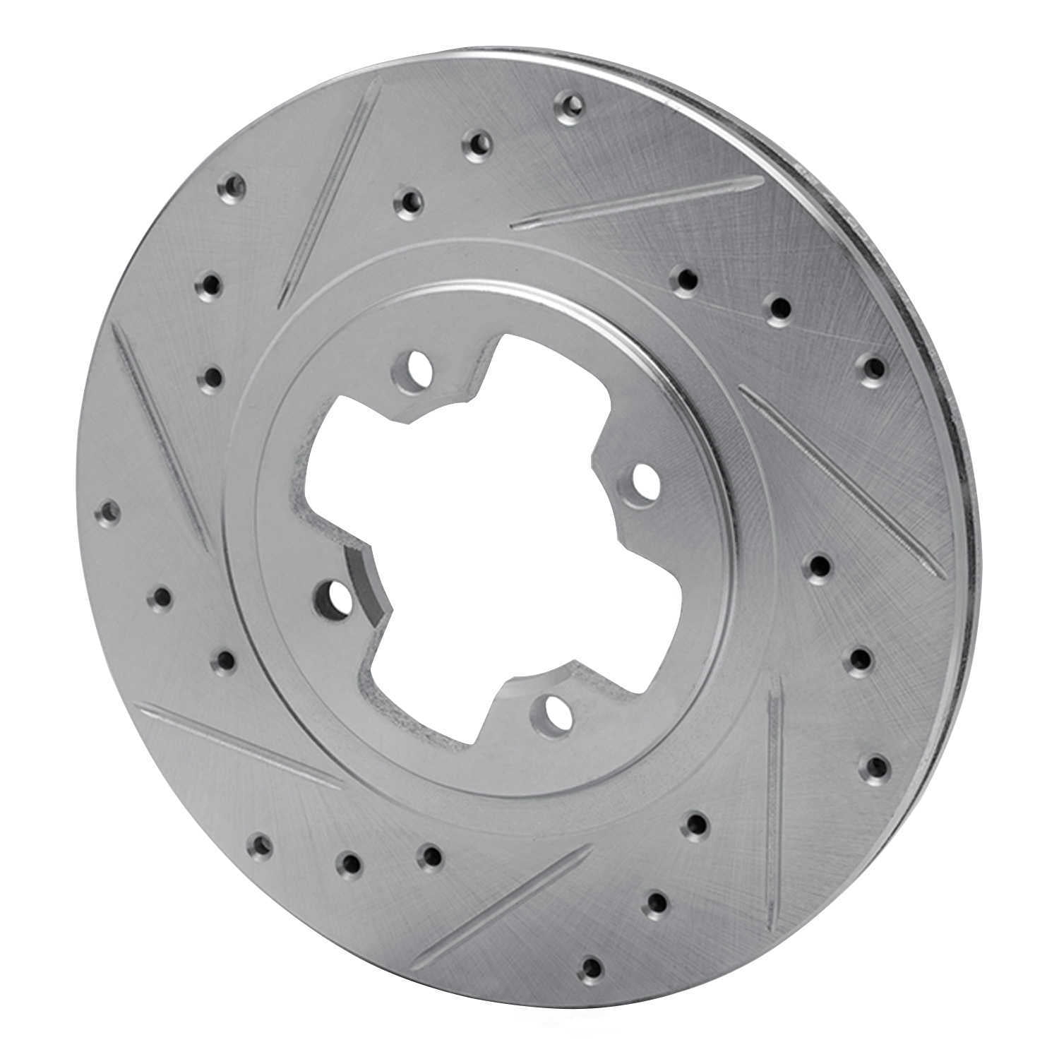 Dynamic Friction Company 631-67008L DFC Brake Rotor - Drilled And Slotted - Silver