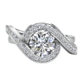 thumbnail image 5 of 14k White Gold Intertwined Diamond Engagement Ring Split Shank 1.00 CTW (G,VS), 5 of 6