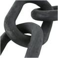 thumbnail image 4 of 23" x 3" Black Wood Distressed Matte 3 Link Chain Sculpture, by DecMode, 4 of 9