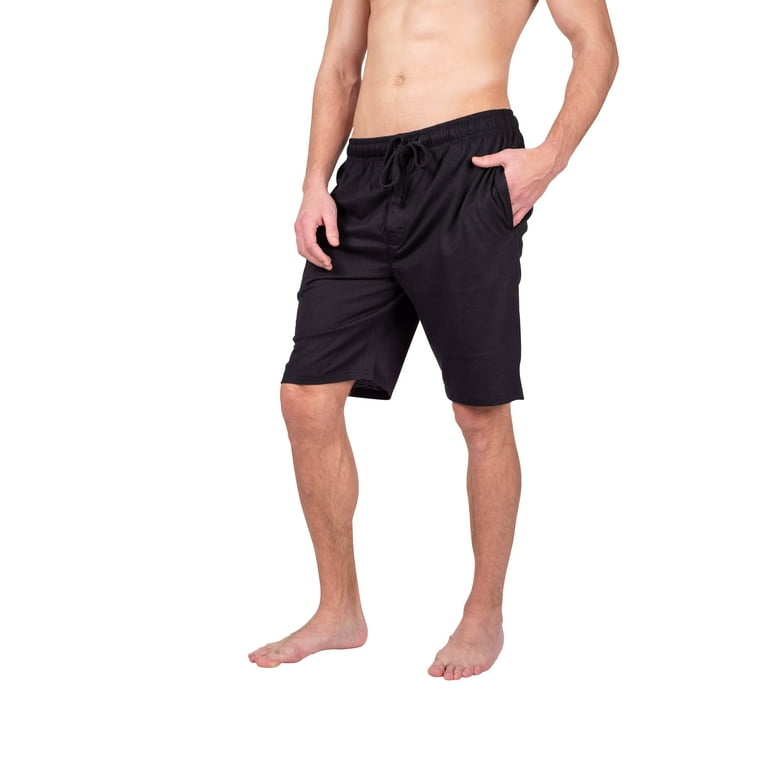 Black cotton sleep shorts