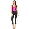 thumbnail image 5 of Sakkas Woemn's Gymnastics Dance Party Metallic Bodysuit Leotard Top Made in USA - Fuchsia - Medium, 5 of 5