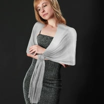 WHAMVOX Shawl Wraps For Women Dressy Sparkling Shawls Chiffon Scarf