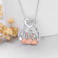 thumbnail image 3 of CACA LADY Mom Necklace 925 Sterling Silver Mother and Two Daughters Necklace Yellow Gold Mother Love Heart Pendant Necklace Mom necklace for Women from Daughter, 3 of 6