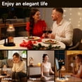 thumbnail image 2 of Metdark Candle Warmer Lamp, Black, Timer, Dimmable, Glass Shade, 2 of 9
