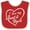 Red and White, variant on Inktastic I Love My Aunt and Uncle in White Chalk Heart Boys or Girls Baby Bib