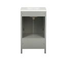 thumbnail image 4 of Canddidliike 30" Freestanding Bathroom Vanity with Sink, Carrara Engineered Marble Vanity Top with Under-mounted Rectangular Ceramic Sink and Solid Wood Frame, Gray, 4 of 13