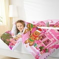 thumbnail image 4 of Manfei Cute Gingerbread Man King Size Comforter Sets,Pink Christmas House Bedding Comforter Set,Merry Christmas Gifts Bedding Set For Girls Kids,Luxury Bedroom Decor Reversible,3pcs, 4 of 8