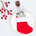thumbnail image 5 of y Christmas Mini Stockings, 10 Pack 6 inchesRed Xmas Classic Stocking with Plush Cuff, Gift Card Silverware Holders, Small Rustic Red Xmas Tree Decorations Set Red, 5 of 5