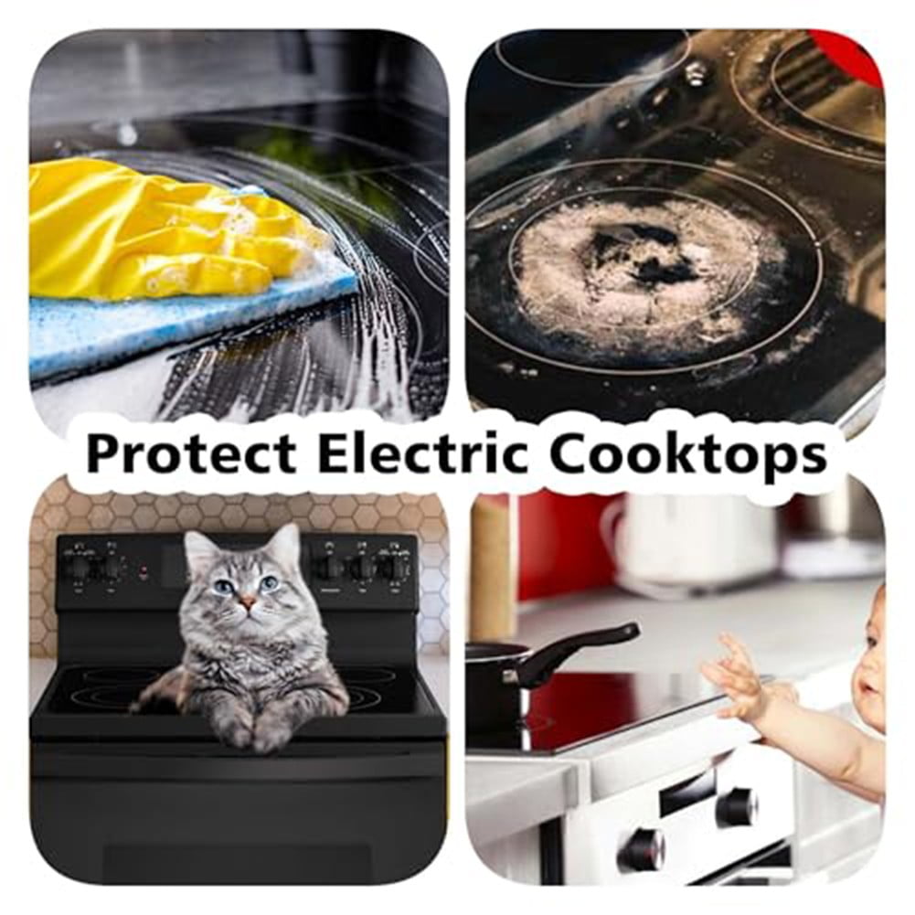 28\" x 20 Stove Top Covers for Electric Stove Silicone Glass Stove Top Cover