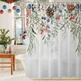 thumbnail image 6 of Winter Christmas Shower Curtains for Bathroom, Pine Leaves Berries Hazelnuts Cotton Gray Waterproof Fabric Shower Curtain for Bathroom Bathtub Decoration, Machine Washable, 72"x72", 6 of 9