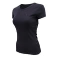 thumbnail image 3 of Camiseta Tommy Hilfiger New Line con cuello redondo para mujer, color negro, talla XL, 3 of 3