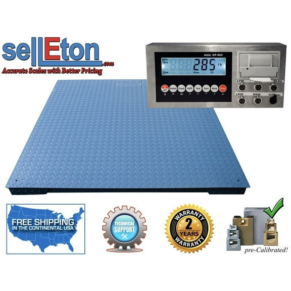 Heavy Duty Industrial Floor scale 7 x 7 / 84 10,000 lbs x 1 lb