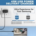 thumbnail image 3 of Cargador rápido USB-C Aorld 45W para Samsung Galaxy S23 negro, 3 of 7