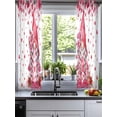 thumbnail image 2 of Valentine's Day Sheer Curtains 54 Inch Length 2 Panels Set for Living Room/Bedroom, Pink Love Gnomes Roses Romantic White Kitchen Curtains Grommet Semi-Sheer Curtains Window Treatments 42"x54"x2, 2 of 7