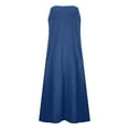 thumbnail image 5 of Xdegoge My Last Order From Linen Dress for Women Summer Casual Tank Dresses Sleeveless Crewneck Maxi Sun Dress Flowy Vacation Beach Sundresses with Pockets Womens Clothing, 5 of 6