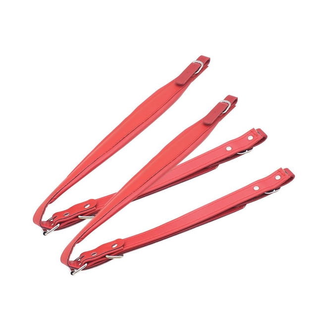 Leather Accordion Straps Arm Protection Belts Set Instruments Accessory Red