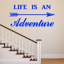 VWAQ Life is an Adventure Vinyl Wall Decal - Adventurer Wall Art Decor