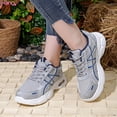 thumbnail image 2 of HEWUQI Women's Slip on Walking Shoes Cushion Running Tennis Shoes Arch Support Non Slip Sole Workout Gym Athletic Fashion Sneakers Gray Size 7.5, 2 of 5