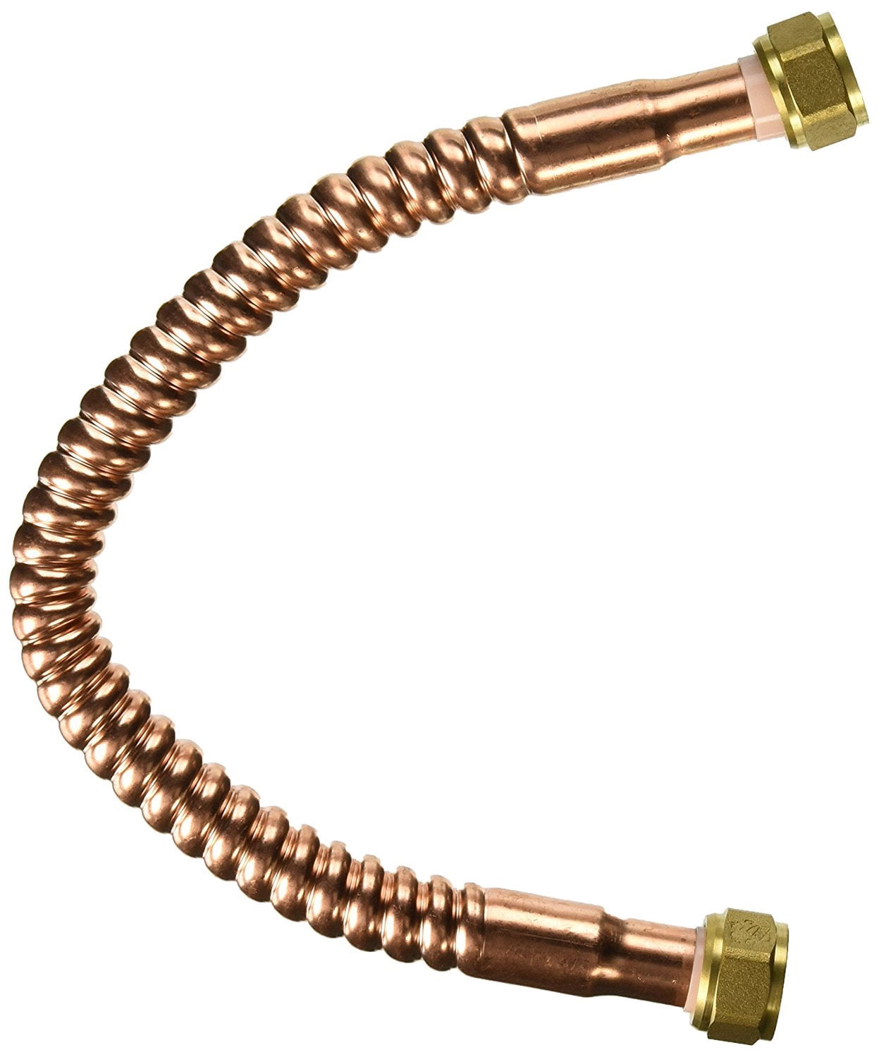 Homewerks Worldwide 7211-18-34FIP-T Water Heater Connector, Corrugated Copper, 3/4 FIP x 18 In. - Quantity 1
