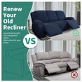 thumbnail image 6 of XYMHUN Recliner Chair Covers Stretch 3-Seater Recliner Slipcover with Side Pockets,Navy, 6 of 7