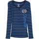 thumbnail image 1 of Ecko Unltd. Camiseta Henley L/s Stripe para mujer, azul, grande Ecko Unltd. henley, 1 of 1