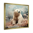 thumbnail image 5 of Designart "Polar Bear In Pastel Calmness" Animals Bear Picture Framed Wall Art Prints, 5 of 5
