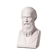 danila-souvenirs Russian Writer Fyodor Dostoevsky Marble Bust Statue Sculpture 5.6'' (14 cm)