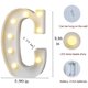 thumbnail image 2 of Luces LED de marquesina con letras, 26 letras del alfabeto iluminadas, letrero con números y letras para bodas, fiestas de cumpleaños, lámpara navideña a pilas, luz nocturna, decoración para el hogar, 2 of 5