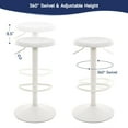 thumbnail image 4 of Brage Living Bar Stools, Adjustable Height Swivel Bar Stools, Metal Airlift Barstools, Backless Counter Height Bar Chairs for Kitchen Dining Room Pub Cafe 1Pc (White), 4 of 12