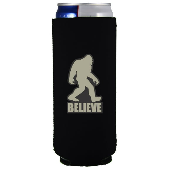 Bigfoot Believe Slim Can Coolie (Black)