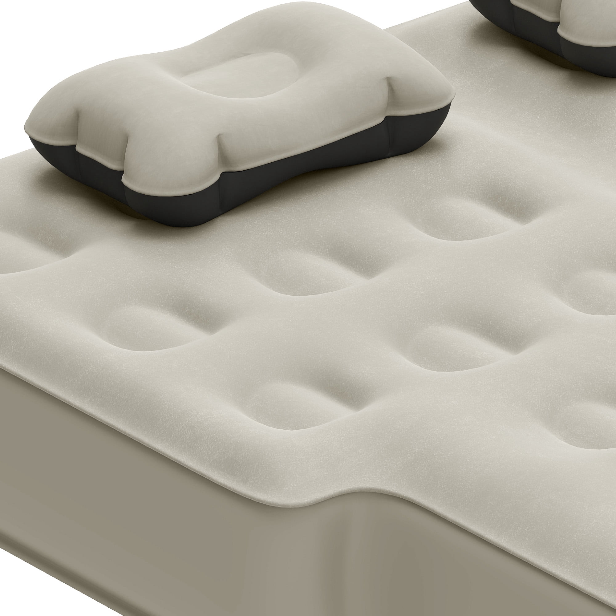 Dextrus Inflatable Car Air Mattress with Pump, Portable SUV Air Bed with Pillows for Camping, Home, Travel, Gray