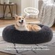 thumbnail image 3 of Cama con Forma de Dona para Perro, Antideslizante y mullida en Piel Peluda, autocalentable, Lavable a máquina (Gris Oscuro, 100cm), 3 of 7