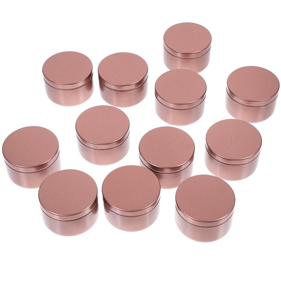 Airtight Candle Jar 12 Pcs Jars Containers Small Bulk Candles Tealight Holder Coffee Aluminum Miss