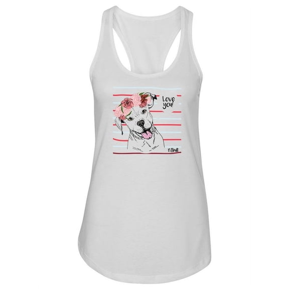 Pitbull Love You! Tank Women -Image by Shutterstock, Female Small