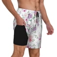 thumbnail image 2 of Balery Rose Flower B Bañador para hombre, shorts de playa de secado rápido con entrepierna y forro de compresión-Large, 2 of 6
