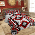 thumbnail image 3 of Manfei Boho Hippie Aztec Full Size Comforter Sets, Retro Geometric Abstract Bedding Comforter Set, Tribal Western Style Reversible Bedding Sets, Ultra Soft Home Decor, 3 Pieces, 3 of 8
