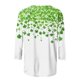 thumbnail image 4 of Ounisa St. Patrick's Day Sweatshirt for Women Clover Graphic T-Shirts Patty's Day Color 3/4 Sleeve Tee Tops, 4 of 5