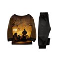 thumbnail image 4 of Matching Halloween PJs Set for Family, 2 Piece Long Sleeve Top and Pants Lounge Sleepwear Nightwear for Family Gathering, 4 of 6