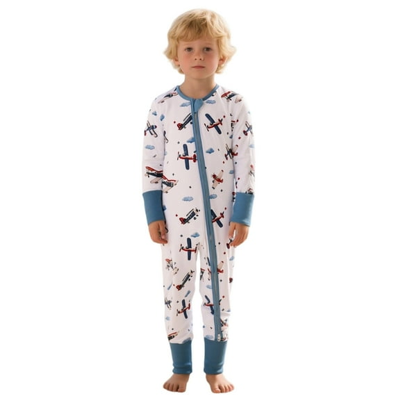 FYDUU Infant Baby Boys Bodysuits Onesies One-Pieces Short Sleeve Airplane Print Romper Soft Casual Outfit Stylish Elegant 6-9 Months