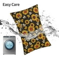thumbnail image 6 of Honeii Sunflowers And Bww Print Pillow Cases,Plush Throw Pillow Covers,Decorative Pillowcase for Sofa, Couch, Living Room-16"x24", 6 of 6