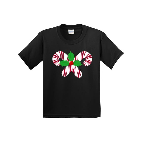 Inktastic Candy Canes and Holly Christmas Youth T-Shirt