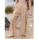 thumbnail image 2 of Pantalones Palazzo de para Mujer Color Caqui S, 2 of 8