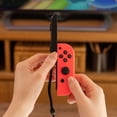 thumbnail image 2 of For switch handle joycon wireless bluetooth gamepad NS left and right handle remote wake up with hand strap Purple Orange + Lanyard Pair, 2 of 8