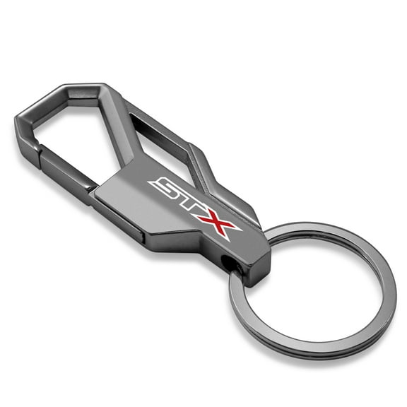 iPick Image for Ford F-150 STX 4x4 Gunmetal Black Carabiner-style Snap Hook Metal Key Chain, Official Licensed