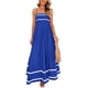 thumbnail image 1 of Vestido PRETTYGARDEN 2025 Verano Maxi Fluido Azul Real XXL, 1 of 8