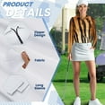 thumbnail image 6 of Yuyamidu Tiger Stripes Women's V Neck Golf Shirts Soft Long Sleeve Quarter Zip Tennis Top Active Tennis Shirts Tennis Fashion Tops Clothes Size 2XL, 6 of 8