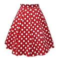 thumbnail image 1 of Jupe Rouge Femme Vintage Plissée à Pois Jupe Mi-Longue Imprimée, 1 of 3