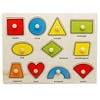 joyeee 11 pcs wooden matching pegged puzzles - creative wood educational shape and color puzzle - perfect christmas gift idea