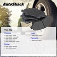 thumbnail image 2 of AutoShack Front & Rear Ceramic Brake Pad Set Replacement for 1995-2004 Chrysler Intrepid 1998-2004 Dodge Neon 1998-2002 Chrysler Concorde 1998-2001 Plymouth Neon 1995-1997 Eagle Vision 8-PC, 2 of 4