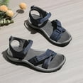thumbnail image 4 of WRKEKC Womens Sandals Solid Color Elastic Strap Round Toe Open Toe Soft Sole Flat Sandals Breathable Casual Spring Summer, 4 of 9
